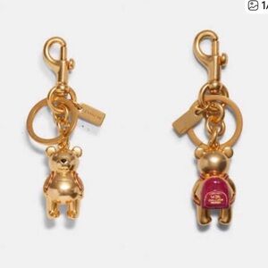 Coach Gold Bear Back to School Keychain/Bag Charm